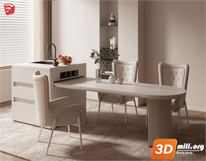 Dining Table Set Skp Files